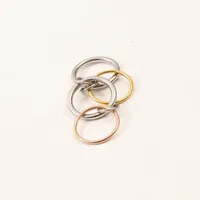 Simple Style Geometric Titanium Steel Mixed Metal 18K Gold Plated Women's Rings main image 5
