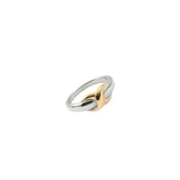 Simple Style Geometric Titanium Steel Mixed Metal 18K Gold Plated Women's Rings main image 5