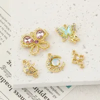 IG Style Flower Butterfly Alloy Plating Inlay Artificial Pearls Rhinestones Jewelry Accessories main image 5
