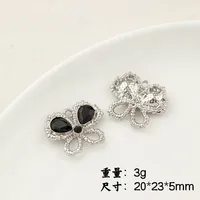 IG Style Flower Butterfly Alloy Plating Inlay Artificial Pearls Rhinestones Jewelry Accessories sku image 30