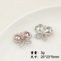 IG Style Flower Butterfly Alloy Plating Inlay Artificial Pearls Rhinestones Jewelry Accessories sku image 32