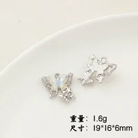 IG Style Flower Butterfly Alloy Plating Inlay Artificial Pearls Rhinestones Jewelry Accessories sku image 15