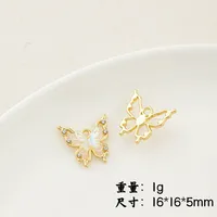 IG Style Flower Butterfly Alloy Plating Inlay Artificial Pearls Rhinestones Jewelry Accessories sku image 18