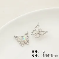 IG Style Flower Butterfly Alloy Plating Inlay Artificial Pearls Rhinestones Jewelry Accessories sku image 19