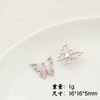 IG Style Flower Butterfly Alloy Plating Inlay Artificial Pearls Rhinestones Jewelry Accessories sku image 21