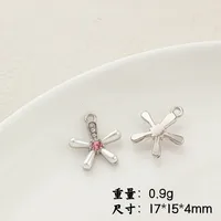 IG Style Flower Butterfly Alloy Plating Inlay Artificial Pearls Rhinestones Jewelry Accessories sku image 7
