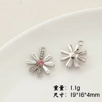IG Style Flower Butterfly Alloy Plating Inlay Artificial Pearls Rhinestones Jewelry Accessories sku image 27