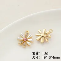 IG Style Flower Butterfly Alloy Plating Inlay Artificial Pearls Rhinestones Jewelry Accessories sku image 26
