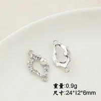 IG Style Flower Butterfly Alloy Plating Inlay Artificial Pearls Rhinestones Jewelry Accessories sku image 4