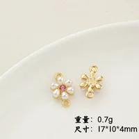 IG Style Flower Butterfly Alloy Plating Inlay Artificial Pearls Rhinestones Jewelry Accessories sku image 24