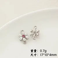 IG Style Flower Butterfly Alloy Plating Inlay Artificial Pearls Rhinestones Jewelry Accessories sku image 25