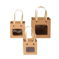 Simple Style Smiley Face Kraft Paper White Cardboard Storage Bag main image 4
