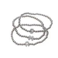 Simple Style Letter Copper Inlay Zircon Unisex Bracelets main image 4