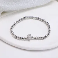 Simple Style Letter Copper Inlay Zircon Unisex Bracelets sku image 6