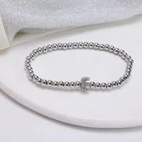 Simple Style Letter Copper Inlay Zircon Unisex Bracelets sku image 5