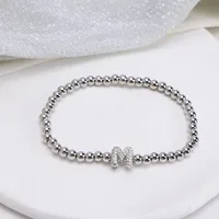 Simple Style Letter Copper Inlay Zircon Unisex Bracelets sku image 13