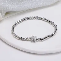 Simple Style Letter Copper Inlay Zircon Unisex Bracelets sku image 14