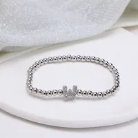 Simple Style Letter Copper Inlay Zircon Unisex Bracelets sku image 23