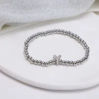 Simple Style Letter Copper Inlay Zircon Unisex Bracelets sku image 25