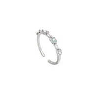 IG Style Shiny Geometric Heart Shape Bow Knot Alloy Inlay Zircon Women's Open Rings main image 3