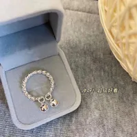 IG Style Shiny Geometric Heart Shape Bow Knot Alloy Inlay Zircon Women's Open Rings sku image 3