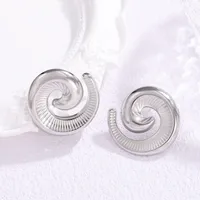 1 Pair Simple Style Heart Shape Flower Butterfly Plating 304 Stainless Steel Ear Studs sku image 3