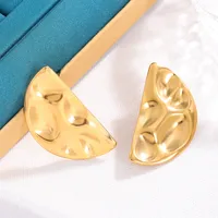 1 Pair Simple Style Heart Shape Flower Butterfly Plating 304 Stainless Steel Ear Studs sku image 17
