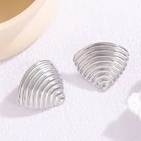 1 Pair Simple Style Heart Shape Flower Butterfly Plating 304 Stainless Steel Ear Studs sku image 5