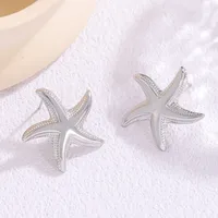 1 Pair Simple Style Heart Shape Flower Butterfly Plating 304 Stainless Steel Ear Studs sku image 2