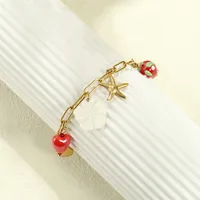 Retro Starfish Heart Shape Strawberry 304 Stainless Steel Pearl Women's Bracelets main image 2
