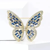 Elegant Butterfly Copper Inlay Zircon Women's Brooches main image 3