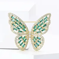 Elegant Butterfly Copper Inlay Zircon Women's Brooches main image 4