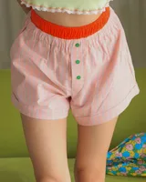 Women's Daily Casual Stripe Shorts sku image 4