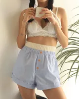 Women's Daily Casual Stripe Shorts sku image 18