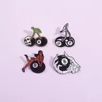 Casual Elegant Simple Style Number Cherry Alloy Stoving Varnish Unisex Brooches main image 6