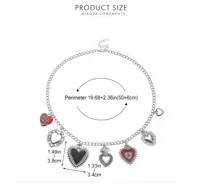 Vintage Style Heart Shape Alloy Plating Women's Multi Charms Necklace main image 2