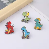 Cartoon Style Dinosaur Alloy Stoving Varnish Unisex Brooches main image 1