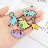 Cartoon Style Dinosaur Alloy Stoving Varnish Unisex Brooches main image 3