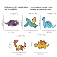 Cartoon Style Dinosaur Alloy Stoving Varnish Unisex Brooches main image 2