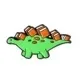 Cartoon Style Dinosaur Alloy Stoving Varnish Unisex Brooches sku image 6