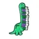 Cartoon Style Dinosaur Alloy Stoving Varnish Unisex Brooches sku image 9