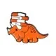 Cartoon Style Dinosaur Alloy Stoving Varnish Unisex Brooches sku image 10