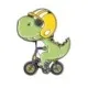 Cartoon Style Dinosaur Alloy Stoving Varnish Unisex Brooches sku image 2
