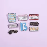 Simple Style Geometric Letter Alloy Stoving Varnish Unisex Brooches main image 1