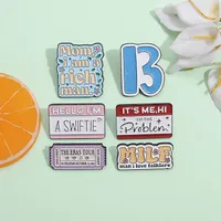 Simple Style Geometric Letter Alloy Stoving Varnish Unisex Brooches main image 3