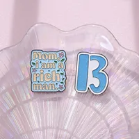 Simple Style Geometric Letter Alloy Stoving Varnish Unisex Brooches main image 4