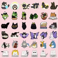 Cute Cat Alloy Stoving Varnish Unisex Brooches main image 4