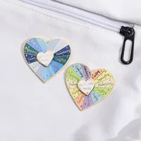 Novelty Letter Heart Shape Alloy Rotatable Plating Unisex Brooches main image 1