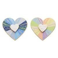Novelty Letter Heart Shape Alloy Rotatable Plating Unisex Brooches main image 5