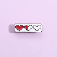 IG Style Heart Shape Rectangle Alloy Stoving Varnish Unisex Brooches main image 1
